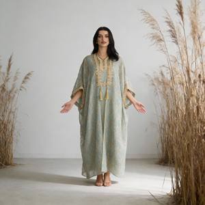 Luxury Embroidery Polyester Elegant Custom Dress Abaya for Muslim Women Evening Parties and Special Occasions - Product Image 3