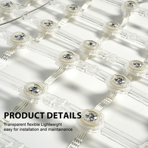 Ip66 <span class=keywords><strong>LED</strong></span> lưới hiển thị cho quảng cáo linh hoạt vĩnh viễn điểm sân khấu Rèm xây dựng mặt tiền PC đèn cơ thể - Product Image 6