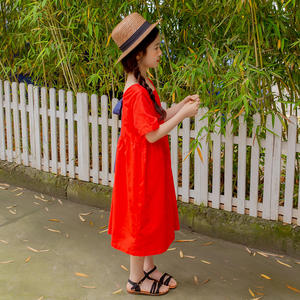 Nouvelle robe en coton à fleurs colorées de style princesse indienne moderne pour filles, conçue pour l'été, provenant d'un fournisseur chinois. - Product Image 3