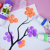 Set de peinture acrylique néon 60ml 4 stylos de couleur dans une boîte à fenêtre Support polyvalent pour la peinture sur papier toile
