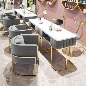 Salon de manucure K Light Luxury, combinaison table et chaise pour manucure, comptoir d'accueil pour une ou deux personnes vendu séparément - Product Image 3