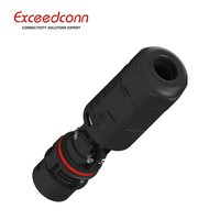Conector Redondo Macho de 5 Pines IP68 25A 500V CA Directo de Fábrica para Conexiones de Inversores Solares CA