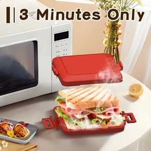 เครื่องทำแซนวิชยางซิลิโคนสำหรับไมโครเวฟ ย่างชีส ทำโทสตี้ ปิ้งย่างพานินี่ ปลอดสาร BPA ปลอดภัยสำหรับอาหาร ใช้กับเครื่องล้างจานได้ ลดราคาพิเศษ - Product Image 6