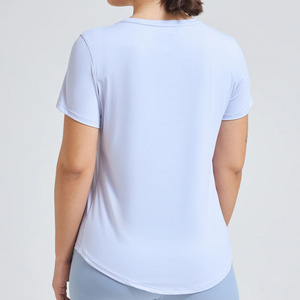 Camiseta deportiva personalizada para mujer, de secado rápido, manga corta, para verano, entrenamiento, correr, ejercicio, gimnasio. - Product Image 2