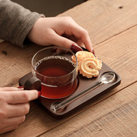 Ensemble de tasses à café rétro en verre borosilicate de luxe léger et créatif pour latte concentré infusé à froid