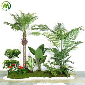 Plantes vertes artificielles de styles variés : Bananiers <span class=keywords><strong>en</strong></span> plastique, Palmiers Areca, <span class=keywords><strong>pour</strong></span> l'aménagement paysager - Product Image 1