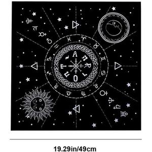 Hexerei Tapisserie Wahrsagerei Astrologie Karten Spiel <span class=keywords><strong>Tarot</strong></span> Tischdecke Triple Moon Pentagram Pagan Flanell Altar Stoff - Product Image 6
