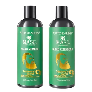 Supplier Private Label Beard Care Organic Aloe Tea Tree for Men 2 in 1 sandalwood Beard Wash and Conditioner