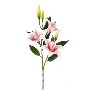 Lirios Artificiales 3D QIHAO, 6 Cabezas, Aromáticos, de PVC, para Decoración de Bodas y Hogar - Product Image 5