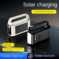 Nuevo Banco de Energía Solar de Carga Rápida de 22.5W y 20000mAh, Cargador Portátil con 3 Cables Integrados y LED para Emergencias y Campamentos al Aire Libre