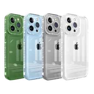 for iphone 14 13 12 11 pro max diamond clear transparent case with antishok borders,for iphone 13/14 case most popular