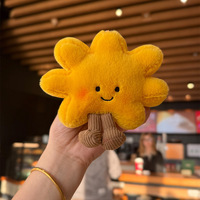 Pendentif de sac en peluche mignon en forme de tournesol, ornement à suspendre pour sac à dos, petite poupée originale, décoration pour enfants de 5 à 7 ans, Yiwu