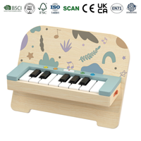 Guitare électrique en bois naturel pour enfants, instrument de musique de simulation, jouet rechargeable avec batterie, cadeau, planche d'activités avec lumière et son