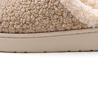 Chaussons d'intérieur en peluche Teddy pour femmes, mules à bout fermé, semelle souple, chaussures de détente d'hiver
