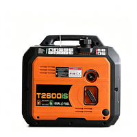 Generador Inverter Compacto Portátil de Doble Combustible 2.5KW Máx. con Alternador de Cobre Puro, Silencioso, de 4 Tiempos, Refrigerado por Aire para Hogar, RV y Camping