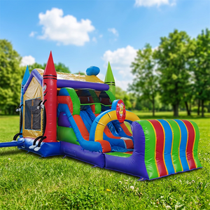 WINSUN Château Gonflable Facile à Installer Combo Trampoline Équipement d'Amusement PVC CE Imperméable Ignifuge - Product Image 1