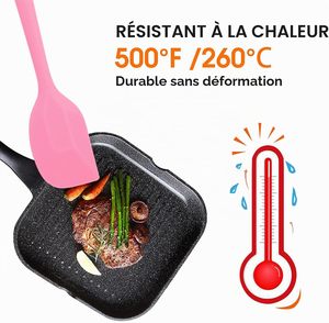 Spatule en silicone monobloc durable au design minimaliste pour la pâtisserie, ustensile de cuisine coloré - Product Image 5