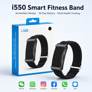 Bracelet connecté i550 GPS avec navigation sportive, charge magnétique 170 mAh, suivi d'activité, étanchéité IP68, compatible Android/iOS, sans écran - Product Image 4