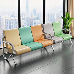 Silla de Espera Tsuneyuki V18 de Respaldo Alto, 3 Asientos, Acero Inoxidable, para Hospital, Escuela, Uso Público - Product Image 2