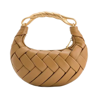 Sac à main en cuir PU tressé noué sans bretelles avec fermeture éclair, étanche, capacité 1-2L, pour femme, collection Fine Era 2026
