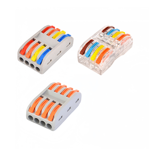 Dây Đồng nối-224 Nylon nhà ở 4P Push-in khối thiết bị đầu cuối 4 trong 4 ra cáp điện kết nối nhanh chóng - Product Image 1