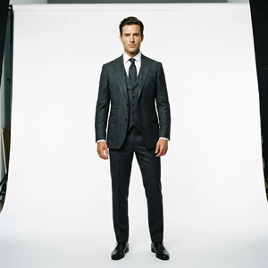 Completo da Uomo di Alta Gamma <span class=keywords><strong>su</strong></span> <span class=keywords><strong>Misura</strong></span> in 4 Pezzi, Vestito Slim Fit Professionale per Abbigliamento Formale - Product Image 5