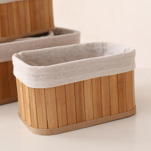 Cesta de Almacenamiento Rectangular de Bambú Decorativa para el Hogar, Tejida a Mano, Ecológica, con Asa para Ropa Sucia y Uso Multiusos - Product Image 3