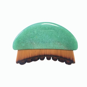 Brosse lymphatique en aventurine verte, outil de drainage lymphatique, outil de beauté - Product Image 1