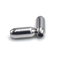 Fermoir magnétique rond en acier inoxydable plaqué or pour bijoux DIY, connecteur de collier, composants de bijoux pour cordon en cuir