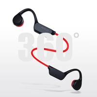 Earbud Konduksi Tulang Stereo Tahan Air IPX8 Nirkabel untuk Berenang