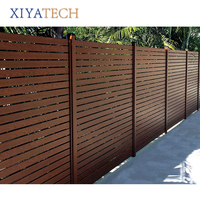 Clôture de confidentialité XIYATECH en aluminium personnalisable pour arrière-cours résidentielles et aménagement paysager contemporain porte en fer forgé moderne