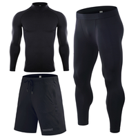 Ensembles de pantalons moulants personnalisés pour hommes à haute élasticité, respirants et à séchage rapide pour la course et l'entraînement en hiver