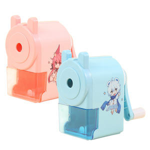 Temperamatite manuale portatile temperamatite in plastica per bambini studenti delle scuole a casa ragazzo ragazza - Product Image 2