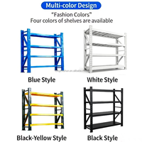 Étagère de rangement industrielle à 4 niveaux réglables en acier, capacité 200 kg/niveau, pour supermarché, maison, garage, entrepôt