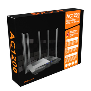 Tenda <span class=keywords><strong>AC11</strong></span> <span class=keywords><strong>AC1200</strong></span> routeur Wifi Gigabit 1200Mbps 2.4G & 5GHz 6dBi 5 antennes sans fil pour un usage domestique avec fonction pare-feu - Product Image 4
