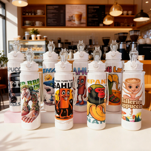 Nouvelle gourde en plastique 750 ml avec paille, motif animal de dessin animé, mignonne, pour enfants, idéale pour la rentrée scolaire 2025 - Product Image 6