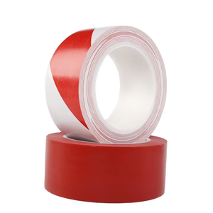 Chất lượng cao kết dính mạnh mẽ tùy chỉnh màu đỏ và màu trắng Phân định băng PVC sàn đánh dấu Băng PVC thận trọng Băng - Product Image 3