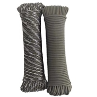 Vente en gros de cordon de parachute en polyester tressé de 4mm 100m 550 cordon de parachute pour le camping en plein air