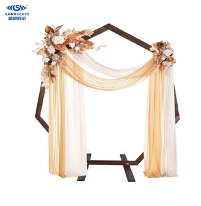 Arche <span class=keywords><strong>de</strong></span> <span class=keywords><strong>mariage</strong></span> en bois en forme <span class=keywords><strong>de</strong></span> heptagone pour la décoration <span class=keywords><strong>de</strong></span> jardin, <span class=keywords><strong>toile</strong></span> <span class=keywords><strong>de</strong></span> <span class=keywords><strong>fond</strong></span> pour fête <span class=keywords><strong>de</strong></span> <span class=keywords><strong>mariage</strong></span> <span class=keywords><strong>champêtre</strong></span> en extérieur - Product Image 1