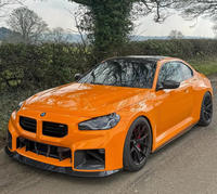 Aileron avant en fibre de carbone sec Style MP pour BMW M2 G87 Kit de carrosserie de tuyère latérale de pare-chocs avant