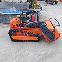 Tondeuse robot à chenilles télécommandée de qualité industrielle avec moteur diesel, broyeur de herbe pour l'agriculture, les vergers et les terres agricoles