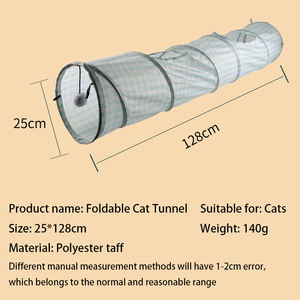 2025 giocattolo interattivo per animali domestici sempre nuovo e pieghevole con palla per interni grande tubo tunnel per gatti coniglio - Product Image 3