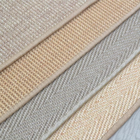 Magnifiques tapis en sisal naturel bio, faciles à nettoyer, multi-usages, tissés, imprimés, teints en fil, motif tibétain, résistants aux rayures