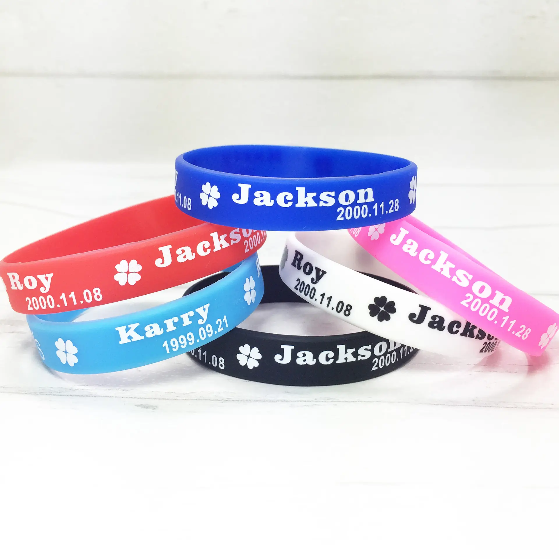 Silicone Wristbands Factory Price Wholesale Custom Logo Colored Rubber Silicone Bracelet Wristbands