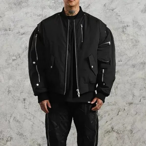 wholesale custom 2024 spring coat varsity high quality ma1 mens bomber jackets hooded racing bomber jacket
