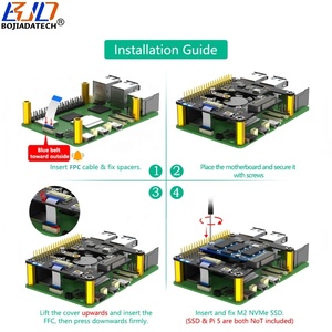 Werks großhandel NGFF M.2 Key-M NVMe 2230 2242 SSD-Adapter karte mit Lüfter und PCIe 1X-Signal-FPC-Kabel für Raspberry <span class=keywords><strong>Pi</strong></span> 5 - Product Image 4
