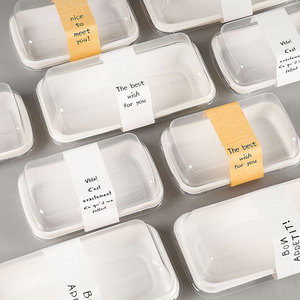 Tùy Chỉnh In Bánh Cuộn Ăn Trưa Bánh Sandwich Bao Bì Dùng Một Lần Hình Chữ Nhật Hộp Giấy Với Trong Suốt Rõ Ràng Nhựa Có Nắp Đậy Bìa - Product Image 2