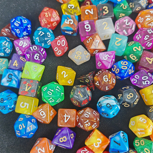 Dados de Plástico al por Mayor, Dados Poliédricos de Acrílico para Juegos de Rol, Dungeons and Dragons, D&D, D4-D20, Estilos Surtidos Aleatorios - Product Image 4