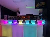 Comptoir LED pour discothèque, piste de danse, comptoir de club avec changement de couleur 16 couleurs, mobilier de fête avec fonction étanche