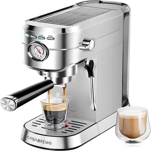 Cafetera Manual de Acero Inoxidable PANCERKA, Máquina de Espresso Semiautomática para Uso Doméstico, Fuente de Alimentación para Automóviles - Product Image 6